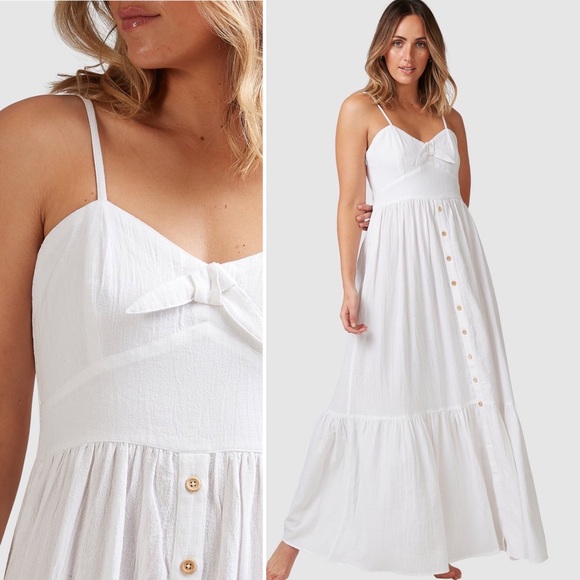 Billabong Dresses & Skirts - Billabong White Maxi Franca Dress 𓇬☽